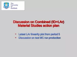 Discussion on Combined (ID+LAr) Material Studies action plan