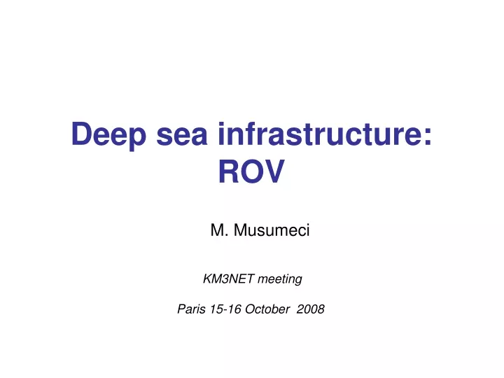 deep sea infrastructure rov