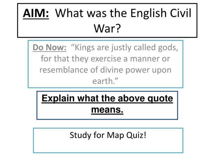 aim what was the english civil war