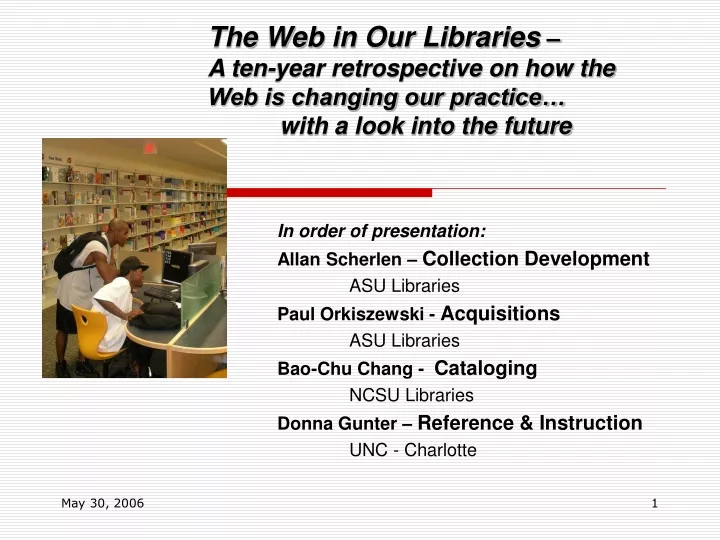 the web in our libraries a ten year retrospective