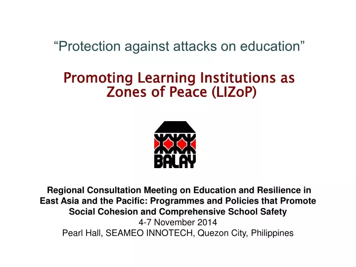 protection against attacks on education promoting