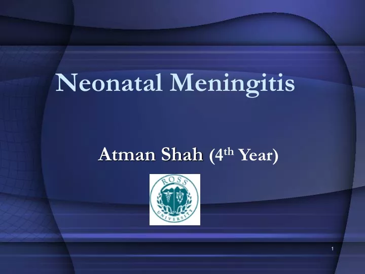 neonatal meningitis