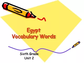Egypt Vocabulary Words