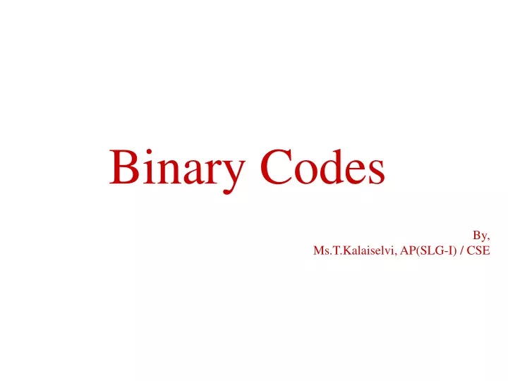 binary codes