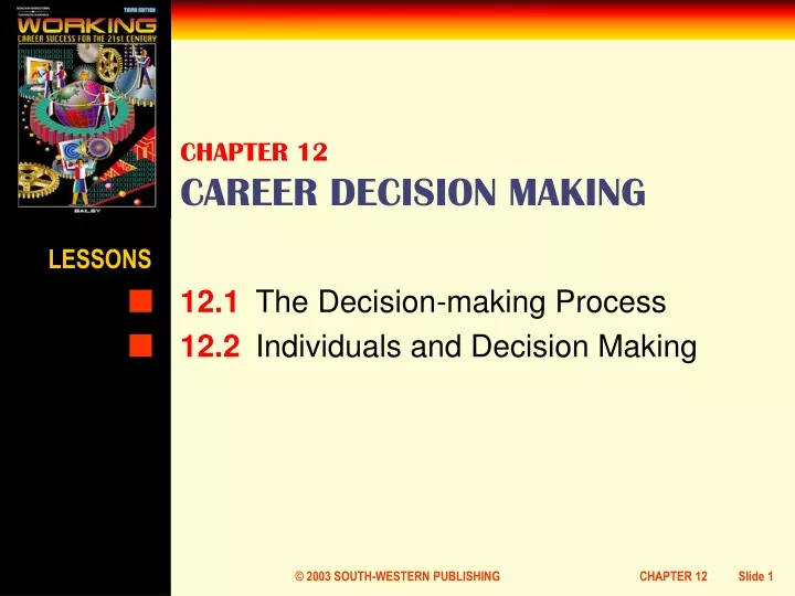 chapter 12 career decision making