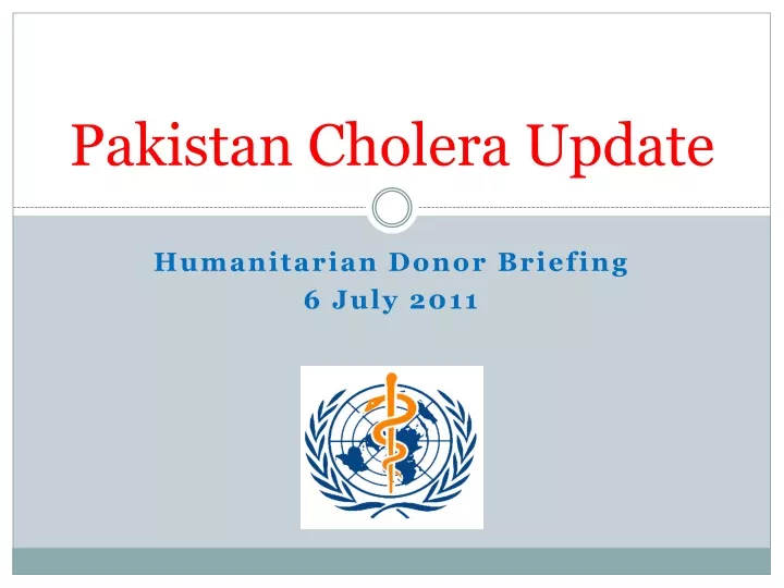 pakistan cholera update