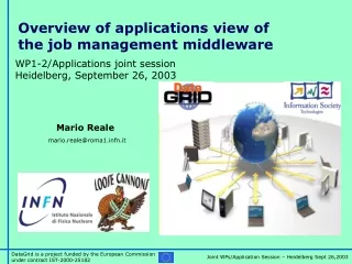 Overview of applications view of the job management middleware