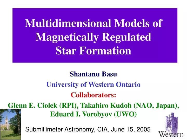 multidimensional models of magnetically regulated star formation