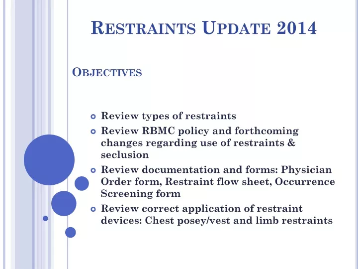 restraints update 2014