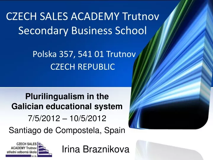 czech sales academy trutnov secondary business school polska 357 541 01 trutnov czech republic