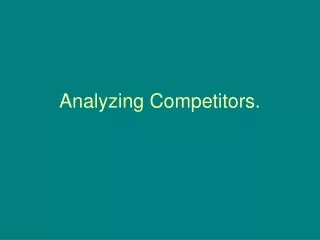 Analyzing Competitors.
