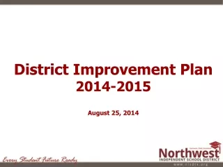District Improvement Plan 2014-2015 August 25, 2014