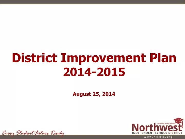 district improvement plan 2014 2015 august 25 2014