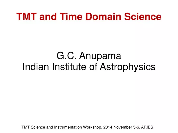 tmt and time domain science