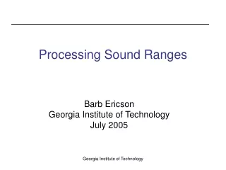 Processing Sound Ranges