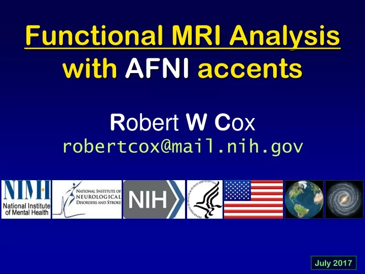 functional mri analysis with afni accents
