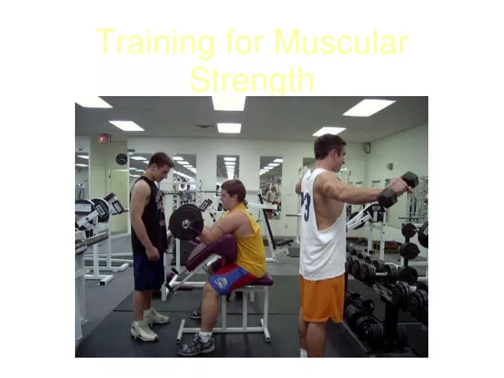 training for muscular strength