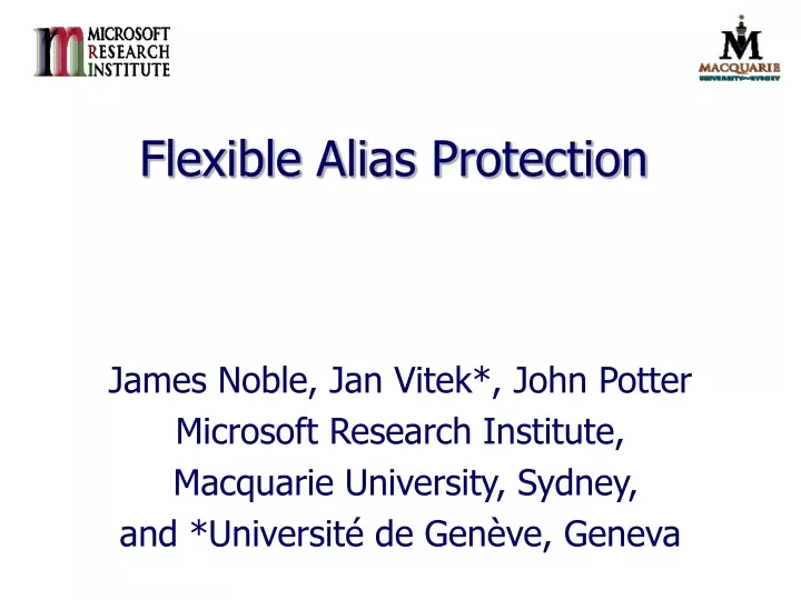 flexible alias protection
