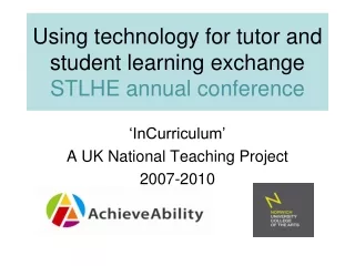 Using technology for tutor and student learning exchange STLHE annual conference
