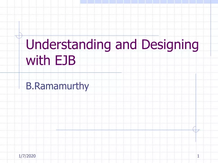 understanding and designing with ejb