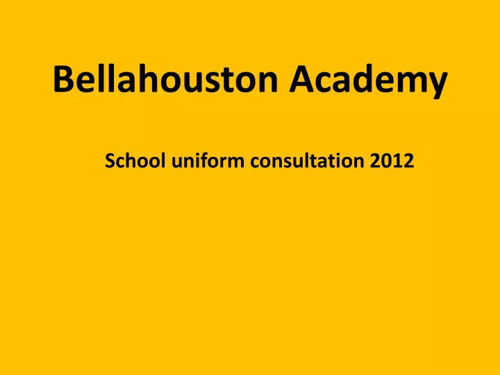 bellahouston academy