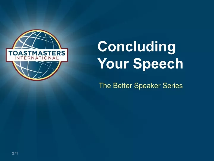 concluding your speech
