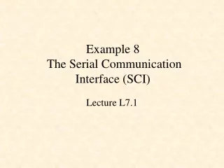 Example 8  The Serial Communication Interface (SCI)