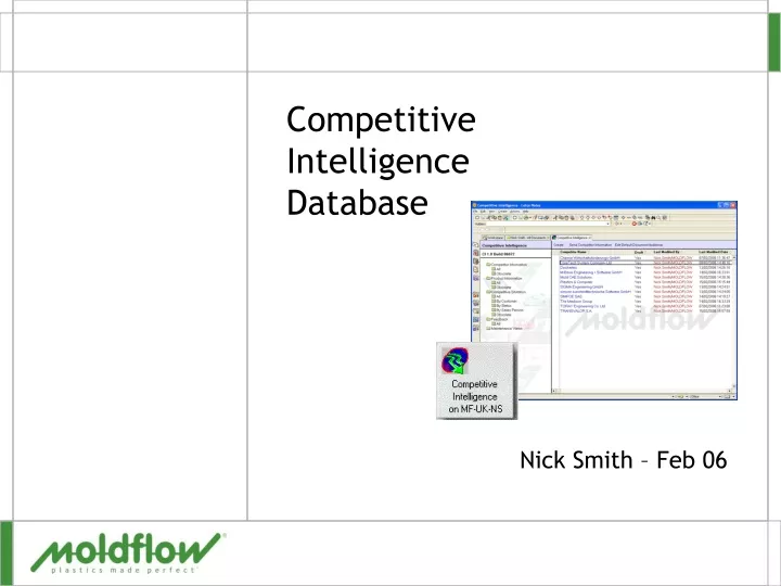competitive intelligence database