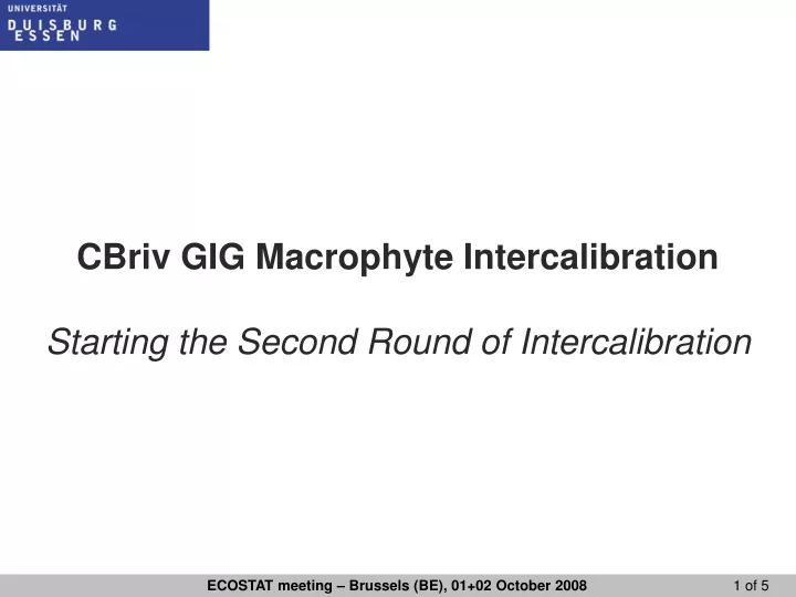 cbriv gig macrophyte intercalibration starting