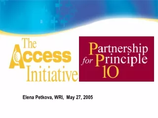 Elena Petkova, WRI,  May 27, 2005