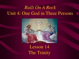 Lesson 14 The Trinity