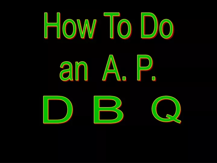 how to do an a p