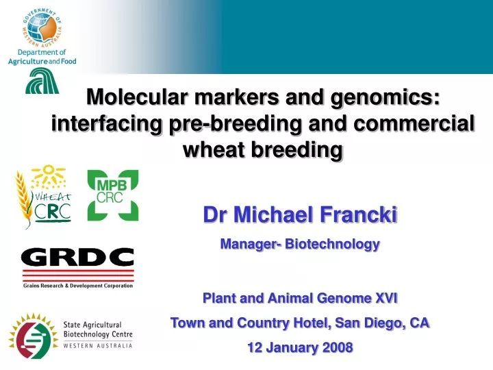 molecular markers and genomics interfacing