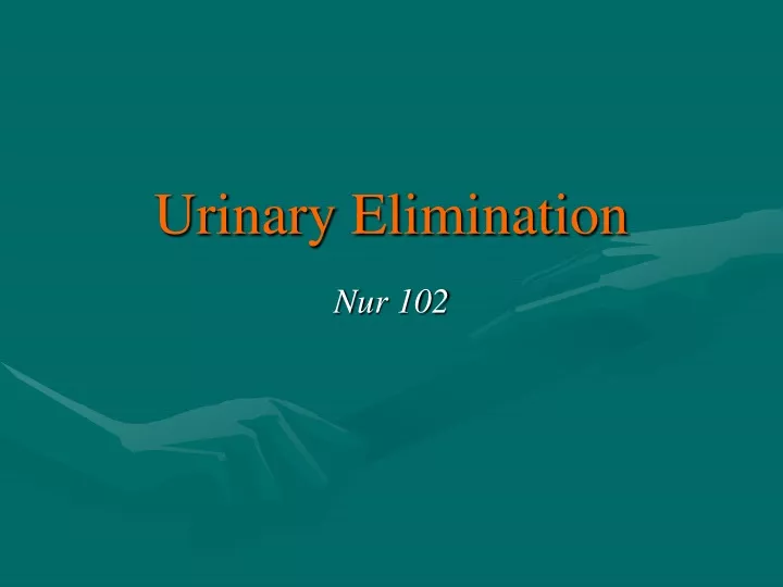urinary elimination