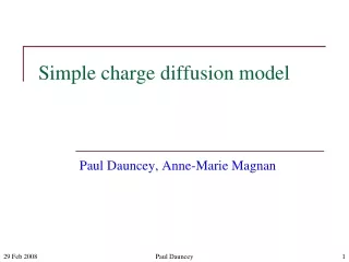 Simple charge diffusion model