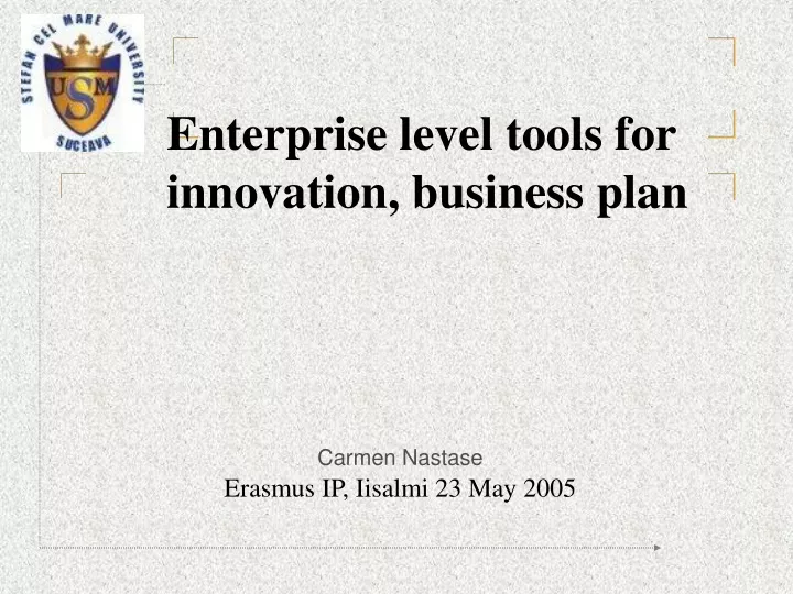 enterprise level tools for innovation business