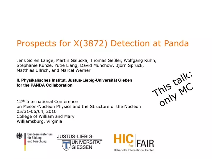 prospects for x 3872 detection at panda jens