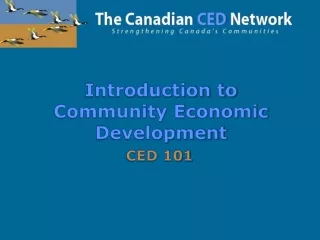 Introduction to Community Economic Development