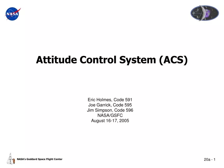 attitude control system acs