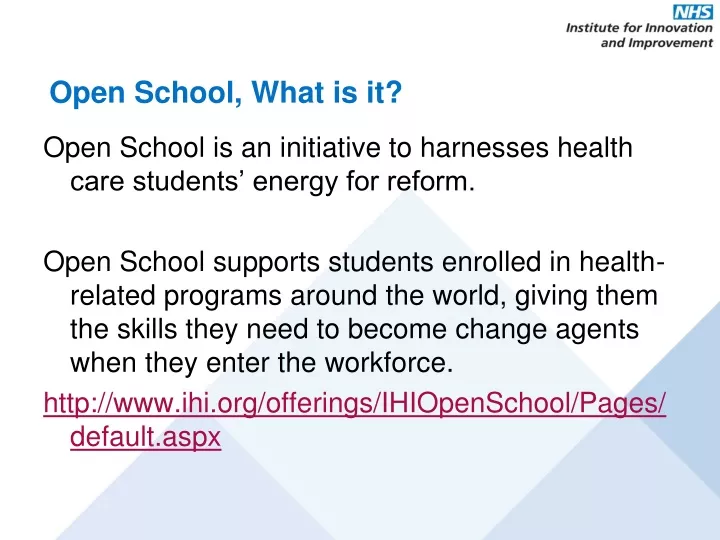 open school what is it