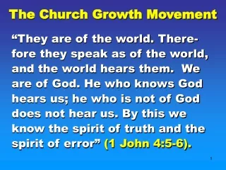 the church growth movement