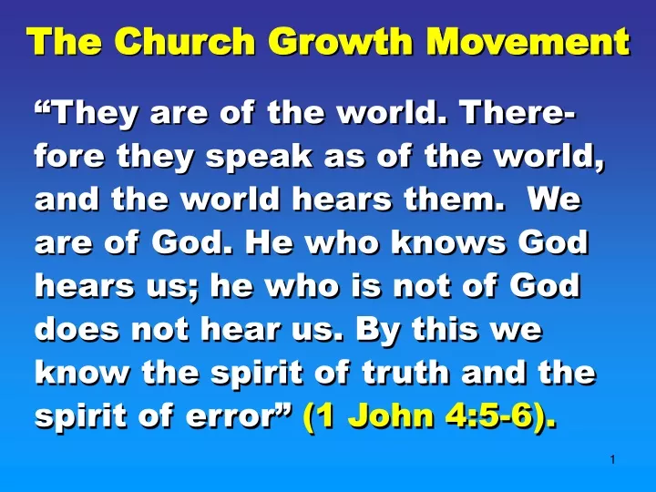 the church growth movement