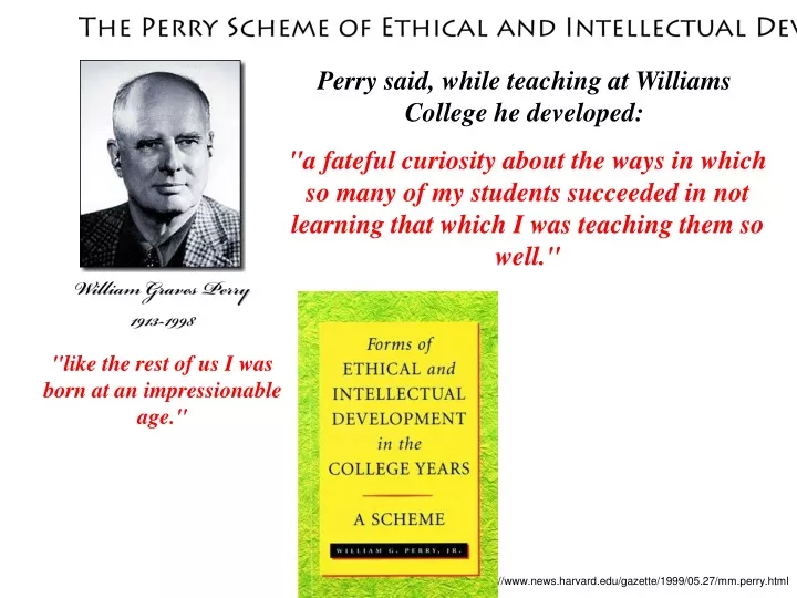 the perry scheme of ethical and intellectual