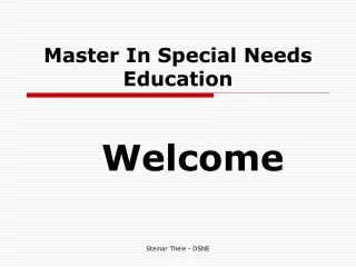Master In Special Needs Education