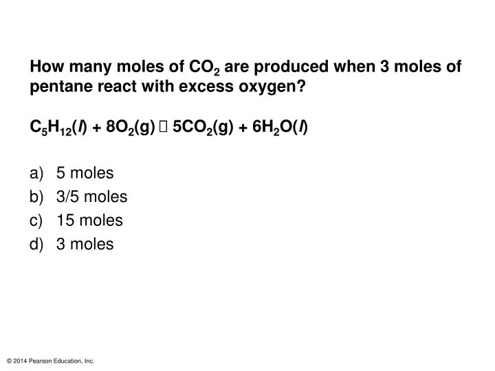 how many moles of co 2 are produced when 3 moles