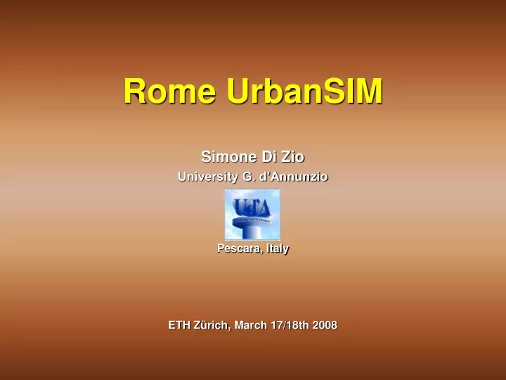 rome urbansim