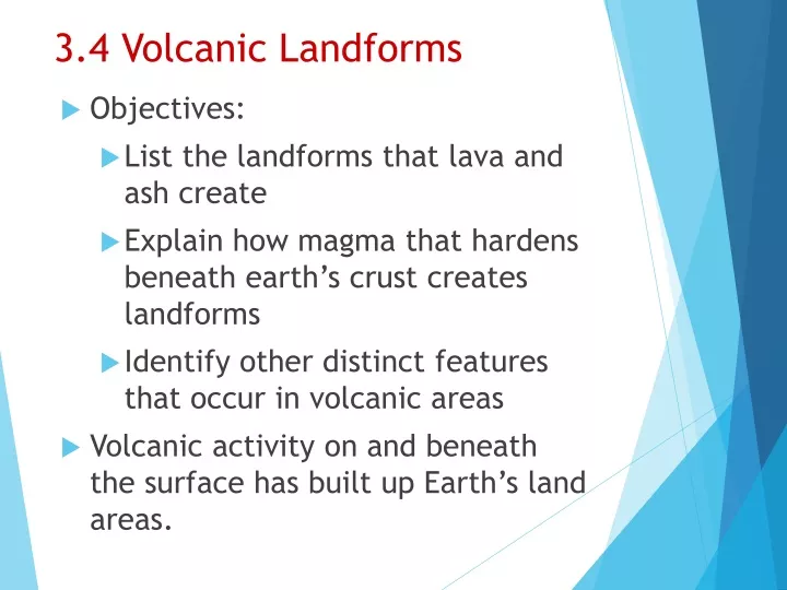 3 4 volcanic landforms