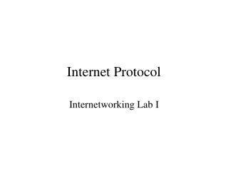 Internet Protocol