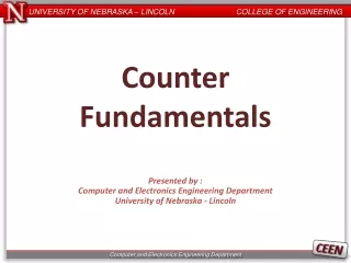 Counter Fundamentals Presented by : Computer and Electronics Engineering Department