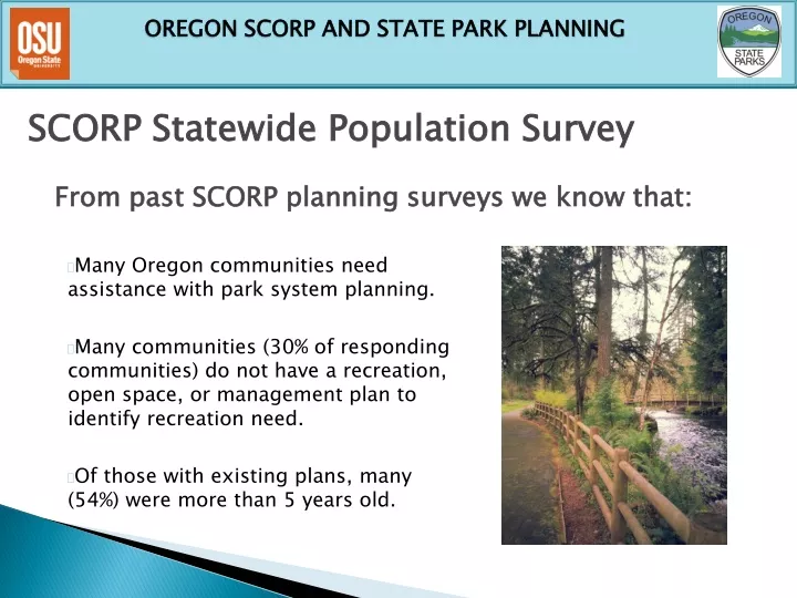 oregon scorp and state park planning